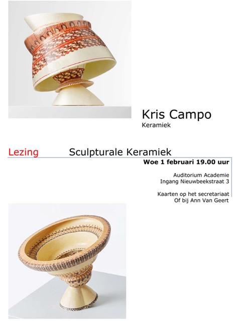 Lezing Sculpturale Keramiek door Kris Campo