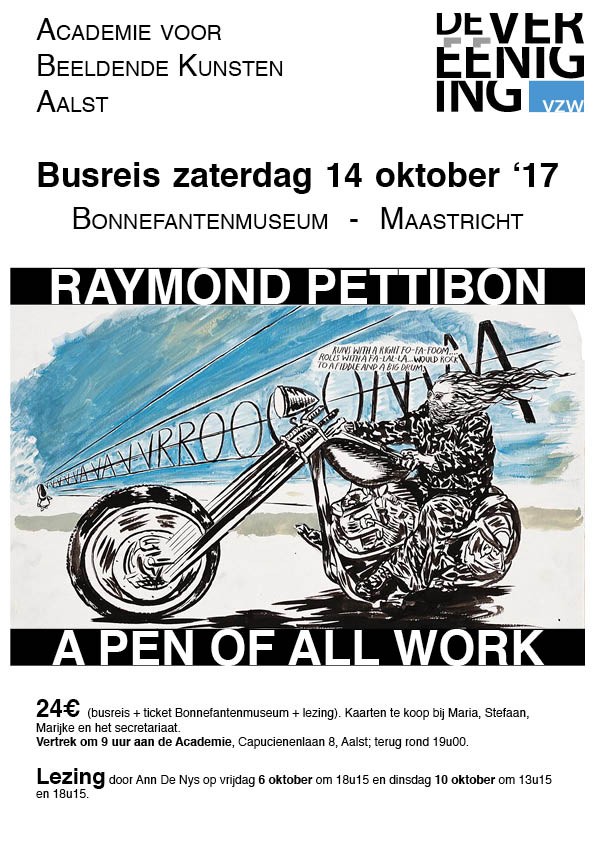 Uitstap Busreis Raymond Pettibon "A pen of all work" 